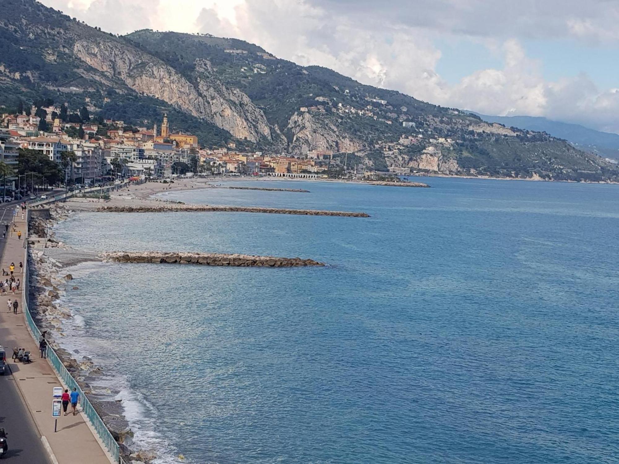 Front Bord De Cote D'azur Florentina Sea View French Riviera Proche Monaco Montecarlo Superb Apartment Menton